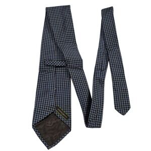 JOSEPH ABBOUD Silk Plaid Necktie Blue Gold Men's‎ Formal Business Accessory